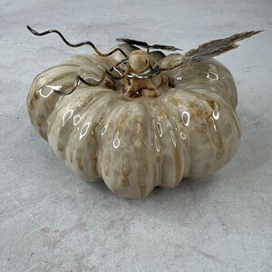 Designspirations 2004‎ Decorative Harvest Fall Pumpkin Ceramic And Metal